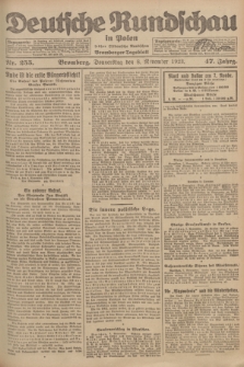 Deutsche Rundschau in Polen : früher Ostdeutsche Rundschau, Bromberger Tageblatt. Jg.47, Nr. 255 (8 November 1923) + dod.