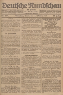 Deutsche Rundschau in Polen : früher Ostdeutsche Rundschau, Bromberger Tageblatt. Jg.47, Nr. 258 (11 November 1923) + dod.