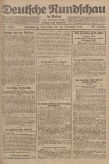 Deutsche Rundschau in Polen : früher Ostdeutsche Rundschau, Bromberger Tageblatt. Jg.47, Nr. 267 (22 November 1923) + dod.