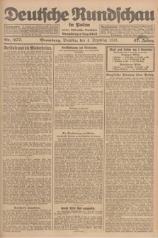 Deutsche Rundschau in Polen : früher Ostdeutsche Rundschau, Bromberger Tageblatt. Jg.47, Nr. 277 (4 Dezember 1923) + dod.