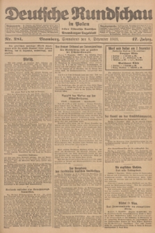 Deutsche Rundschau in Polen : früher Ostdeutsche Rundschau, Bromberger Tageblatt. Jg.47, Nr. 281 (8 Dezember 1923) + dod.