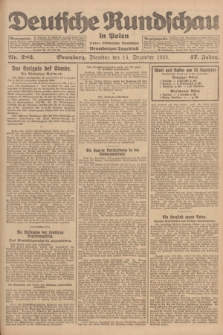Deutsche Rundschau in Polen : früher Ostdeutsche Rundschau, Bromberger Tageblatt. Jg.47, Nr. 282 (11 Dezember 1923) + dod.