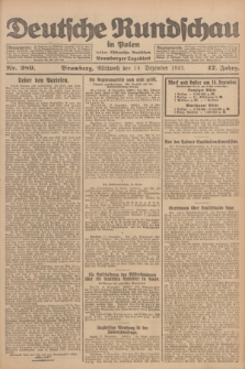 Deutsche Rundschau in Polen : früher Ostdeutsche Rundschau, Bromberger Tageblatt. Jg.47, Nr. 289 (19 Dezember 1923) + dod.