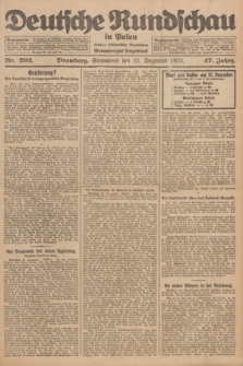 Deutsche Rundschau in Polen : früher Ostdeutsche Rundschau, Bromberger Tageblatt. Jg.47, Nr. 292 (22 Dezember 1923) + dod.