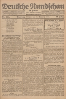Deutsche Rundschau in Polen : früher Ostdeutsche Rundschau, Bromberger Tageblatt. Jg.47, Nr. 293 (23 Dezember 1923) + dod.
