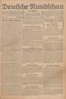 Deutsche Rundschau in Polen : früher Ostdeutsche Rundschau, Bromberger Tageblatt. Jg.48, Nr. 8 (10 Januar 1924) + dod.