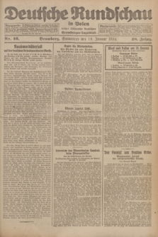 Deutsche Rundschau in Polen : früher Ostdeutsche Rundschau, Bromberger Tageblatt. Jg.48, Nr. 16 (19 Januar 1924) + dod.