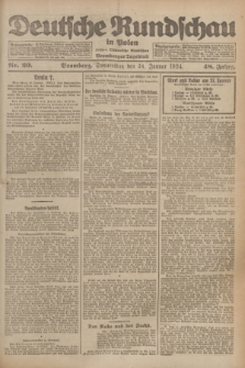 Deutsche Rundschau in Polen : früher Ostdeutsche Rundschau, Bromberger Tageblatt. Jg.48, Nr. 20 (24 Januar 1924) + dod.