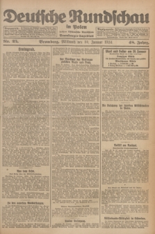 Deutsche Rundschau in Polen : früher Ostdeutsche Rundschau, Bromberger Tageblatt. Jg.48, Nr. 25 (30 Januar 1924) + dod.