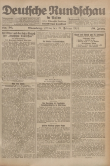 Deutsche Rundschau in Polen : früher Ostdeutsche Rundschau, Bromberger Tageblatt. Jg.48, Nr. 50 (29 Februar 1924) + dod.