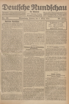 Deutsche Rundschau in Polen : früher Ostdeutsche Rundschau, Bromberger Tageblatt. Jg.48, Nr. 52 (2 März 1924) + dod.