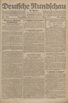 Deutsche Rundschau in Polen : früher Ostdeutsche Rundschau, Bromberger Tageblatt. Jg.48, Nr. 63 (15 März 1924) + dod.