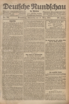 Deutsche Rundschau in Polen : früher Ostdeutsche Rundschau, Bromberger Tageblatt. Jg.48, Nr. 73 (27 März 1924) + dod.