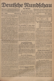 Deutsche Rundschau in Polen : früher Ostdeutsche Rundschau, Bromberger Tageblatt. Jg.48, Nr. 100 (30 April 1924) + dod.