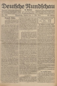 Deutsche Rundschau in Polen : früher Ostdeutsche Rundschau, Bromberger Tageblatt. Jg.48, Nr. 110 (13 Mai 1924) + dod.