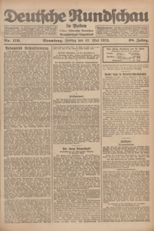 Deutsche Rundschau in Polen : früher Ostdeutsche Rundschau, Bromberger Tageblatt. Jg.48, Nr. 119 (23 Mai 1924) + dod.