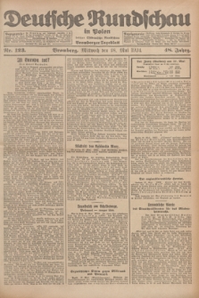 Deutsche Rundschau in Polen : früher Ostdeutsche Rundschau, Bromberger Tageblatt. Jg.48, Nr. 123 (28 Mai 1924) + dod.