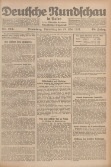 Deutsche Rundschau in Polen : früher Ostdeutsche Rundschau, Bromberger Tageblatt. Jg.48, Nr. 124 (29 Mai 1924) + dod.