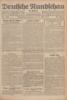 Deutsche Rundschau in Polen : früher Ostdeutsche Rundschau, Bromberger Tageblatt. Jg.48, Nr. 125 (31 Mai 1924) + dod.