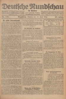 Deutsche Rundschau in Polen : früher Ostdeutsche Rundschau, Bromberger Tageblatt. Jg.48, Nr. 148 (29 Juni 1924) + dod.
