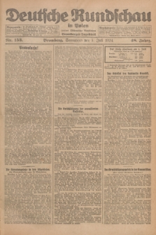 Deutsche Rundschau in Polen : früher Ostdeutsche Rundschau, Bromberger Tageblatt. Jg.48, Nr. 153 (5 Juli 1924) + dod.
