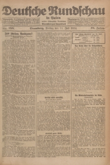 Deutsche Rundschau in Polen : früher Ostdeutsche Rundschau, Bromberger Tageblatt. Jg.48, Nr. 158 (11 Juli 1924) + dod.
