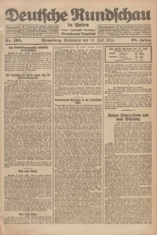 Deutsche Rundschau in Polen : früher Ostdeutsche Rundschau, Bromberger Tageblatt. Jg.48, Nr. 165 (19 Juli 1924) + dod.