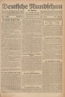 Deutsche Rundschau in Polen : früher Ostdeutsche Rundschau, Bromberger Tageblatt. Jg.48, Nr. 169 (24 Juli 1924) + dod.