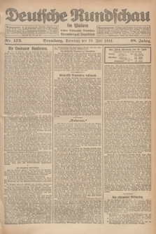 Deutsche Rundschau in Polen : früher Ostdeutsche Rundschau, Bromberger Tageblatt. Jg.48, Nr. 173 (29 Juli 1924) + dod.