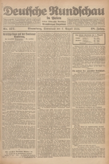 Deutsche Rundschau in Polen : früher Ostdeutsche Rundschau, Bromberger Tageblatt. Jg.48, Nr. 177 (2 August 1924) + dod.