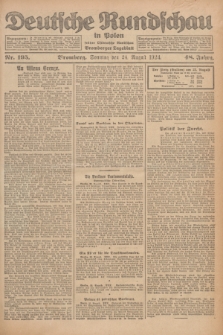 Deutsche Rundschau in Polen : früher Ostdeutsche Rundschau, Bromberger Tageblatt. Jg.48, Nr. 195 (24 August 1924) + dod.