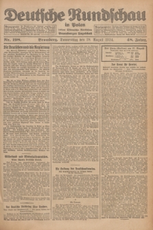 Deutsche Rundschau in Polen : früher Ostdeutsche Rundschau, Bromberger Tageblatt. Jg.48, Nr. 198 (28 August 1924) + dod.