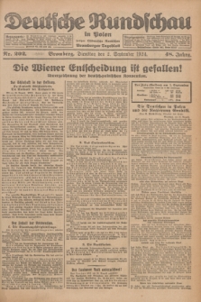 Deutsche Rundschau in Polen : früher Ostdeutsche Rundschau, Bromberger Tageblatt. Jg.48, Nr. 202 (2 September 1924) + dod.