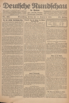 Deutsche Rundschau in Polen : früher Ostdeutsche Rundschau, Bromberger Tageblatt. Jg.48, Nr. 211 (12 September 1924) + dod.