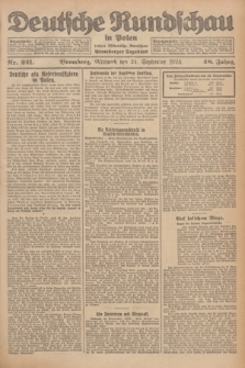 Deutsche Rundschau in Polen : früher Ostdeutsche Rundschau, Bromberger Tageblatt. Jg.48, Nr. 221 (24 September 1924) + dod.