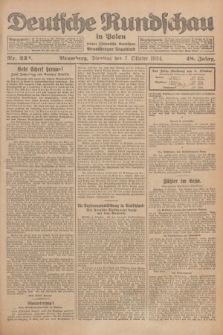 Deutsche Rundschau in Polen : früher Ostdeutsche Rundschau, Bromberger Tageblatt. Jg.48, Nr. 232 (7 Oktober 1924) + dod.