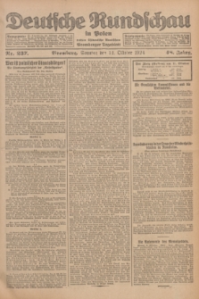 Deutsche Rundschau in Polen : früher Ostdeutsche Rundschau, Bromberger Tageblatt. Jg.48, Nr. 237 (12 Oktober 1924) + dod.