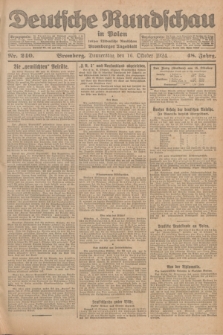 Deutsche Rundschau in Polen : früher Ostdeutsche Rundschau, Bromberger Tageblatt. Jg.48, Nr. 240 (16 Oktober 1924) + dod.