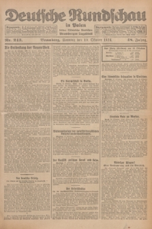 Deutsche Rundschau in Polen : früher Ostdeutsche Rundschau, Bromberger Tageblatt. Jg.48, Nr. 243 (19 Oktober 1924) + dod.