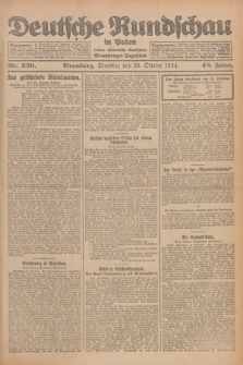 Deutsche Rundschau in Polen : früher Ostdeutsche Rundschau, Bromberger Tageblatt. Jg.48, Nr. 250 (28 Oktober 1924) + dod.