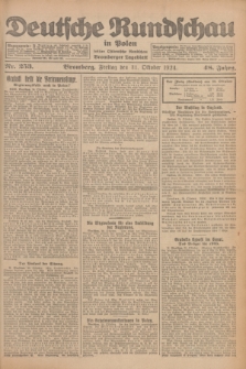 Deutsche Rundschau in Polen : früher Ostdeutsche Rundschau, Bromberger Tageblatt. Jg.48, Nr. 253 (31 Oktober 1924) + dod.
