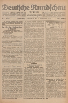Deutsche Rundschau in Polen : früher Ostdeutsche Rundschau, Bromberger Tageblatt. Jg.48, Nr. 254 (1 November 1924) + dod.