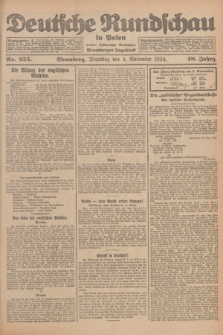 Deutsche Rundschau in Polen : früher Ostdeutsche Rundschau, Bromberger Tageblatt. Jg.48, Nr. 255 (4 November 1924) + dod.