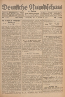 Deutsche Rundschau in Polen : früher Ostdeutsche Rundschau, Bromberger Tageblatt. Jg.48, Nr. 257 (6 November 1924) + dod.