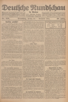 Deutsche Rundschau in Polen : früher Ostdeutsche Rundschau, Bromberger Tageblatt. Jg.48, Nr. 258 (7 November 1924) + dod.