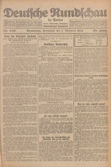 Deutsche Rundschau in Polen : früher Ostdeutsche Rundschau, Bromberger Tageblatt. Jg.48, Nr. 259 (8 November 1924) + dod.