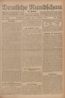 Deutsche Rundschau in Polen : früher Ostdeutsche Rundschau, Bromberger Tageblatt. Jg.48, Nr. 260 (9 November 1924) + dod.