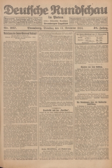 Deutsche Rundschau in Polen : früher Ostdeutsche Rundschau, Bromberger Tageblatt. Jg.48, Nr. 267 (18 November 1924) + dod.