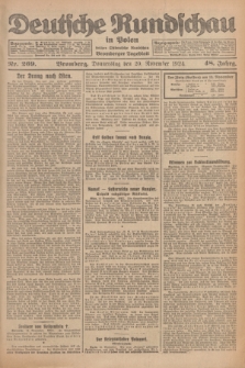 Deutsche Rundschau in Polen : früher Ostdeutsche Rundschau, Bromberger Tageblatt. Jg.48, Nr. 269 (20 November 1924) + dod.