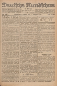 Deutsche Rundschau in Polen : früher Ostdeutsche Rundschau, Bromberger Tageblatt. Jg.48, Nr. 272 (23 November 1924) + dod.